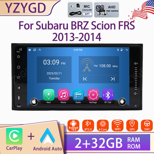 Android for Subaru BRZ for Scion FRS 2013-2014 CarPlay Car Radio GPS Stereo Screen