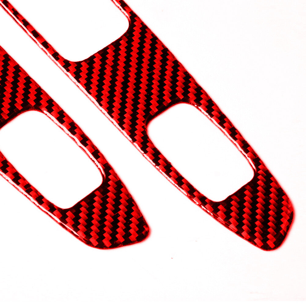 Red Carbon Fiber Rear Window Switch Panel Trim Cover for Subaru Forester 2005-08