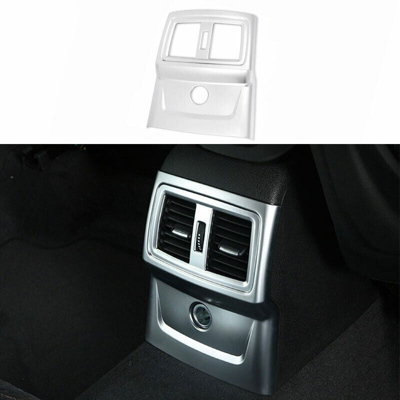 for BMW X1 F48 2016-2019 Matt ABS Silver Rear Air Outlet Anti-Kick Panel Trim 1X