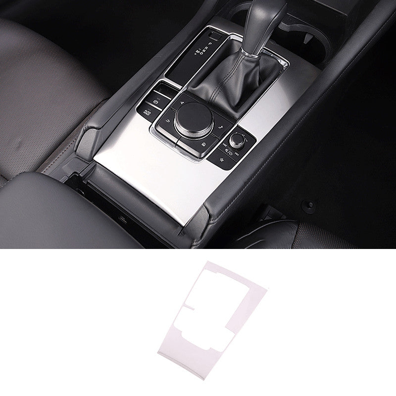 for Mazda 3 Axela 2019-22 Stainless Silver Central Console Gear Shift Cover Trim
