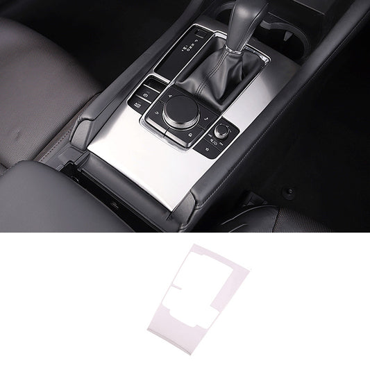 for Mazda 3 Axela 2019-22 Stainless Silver Central Console Gear Shift Cover Trim