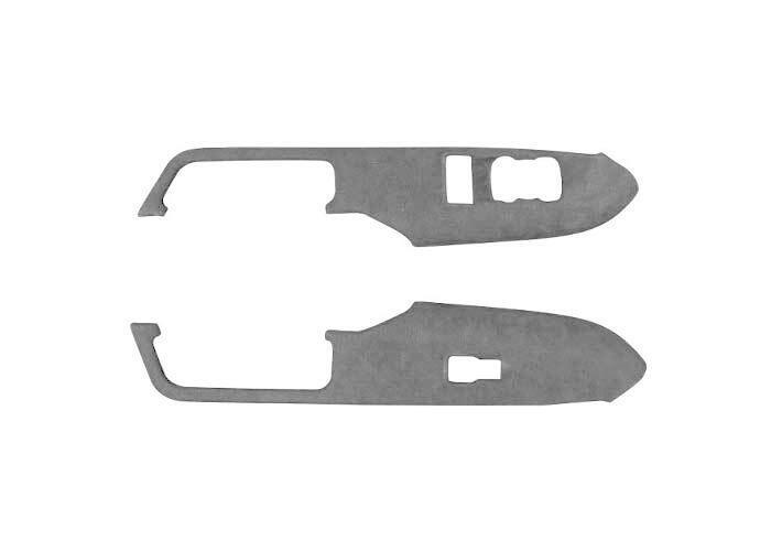 for Ford for Mustang 2015-2022 Black Suede Window Lock Lift Panel Trim Frame 2PCS