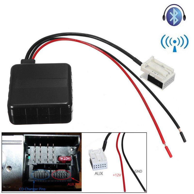 Car 12V for MINI Bluetooth Radio Stereo AUX In Adapter Receiver for BMW E60 E61 E63