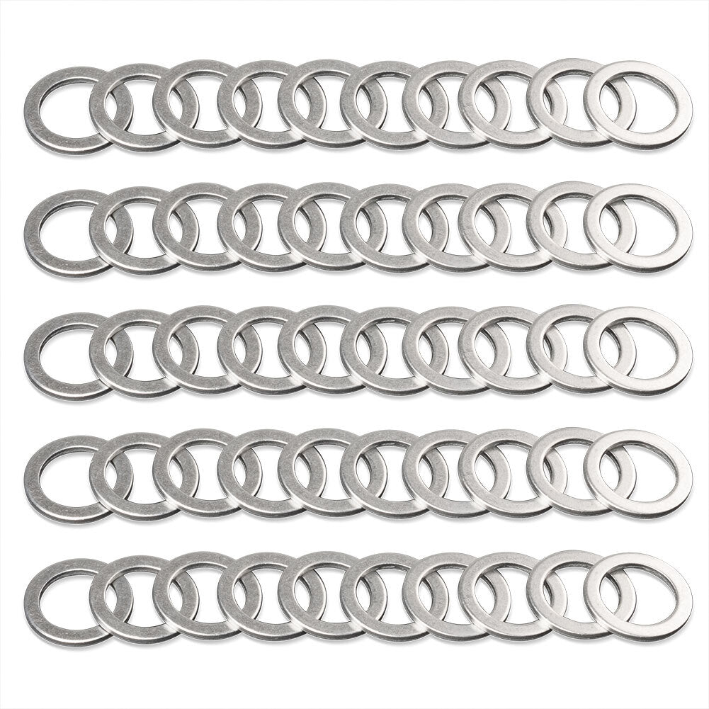 500-piece pack of M14 aluminum 9956-41-400 drain plug crushing gaskets suitable for MAZDA