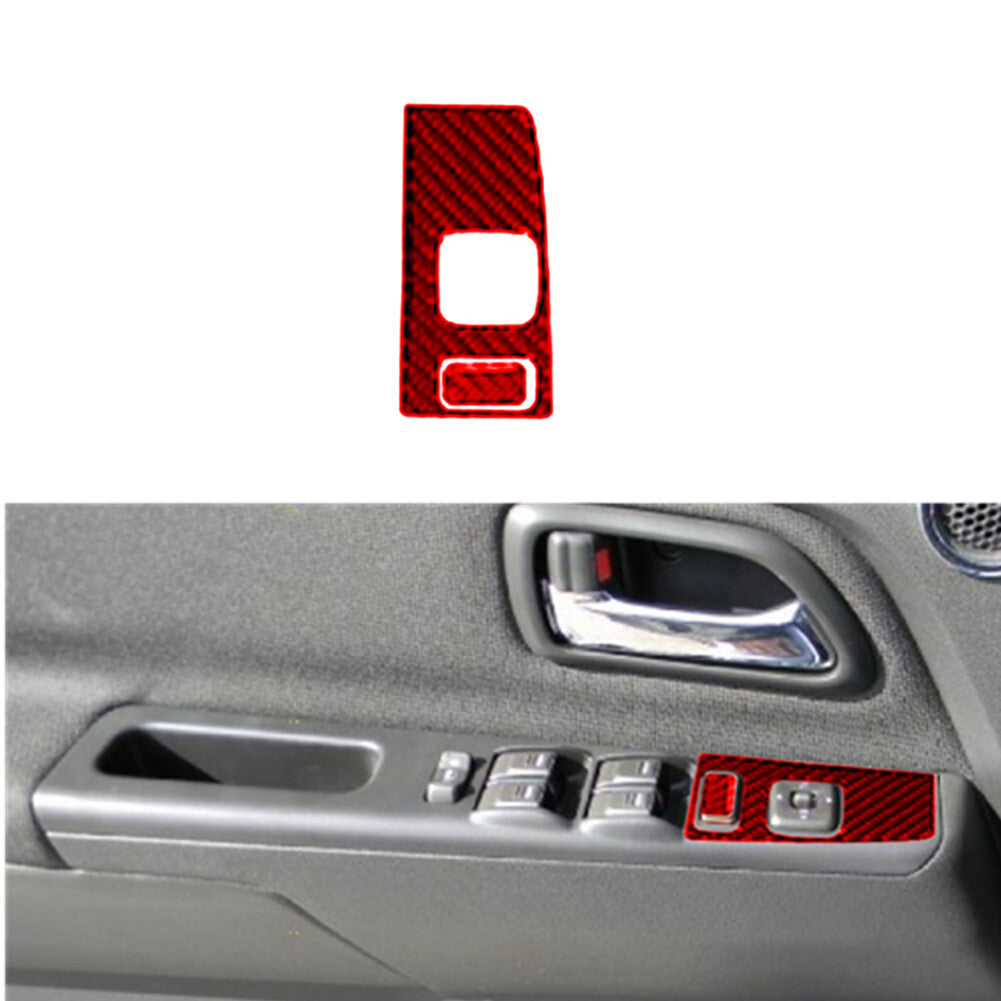 Red Carbon Fiber Driver Door Front Switch Cover For Colorado 04-12/ for Canyon 05-12