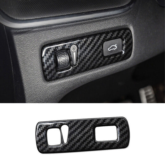 for Volvo XC40 2019-2022 Carbon Fiber Car Headlight Switch Control Frame Trim