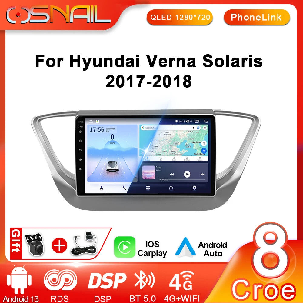 for Hyundai Solaris 2 Verna Accent 2017-2018 CarPlay Car Stereo Radio Player GPS