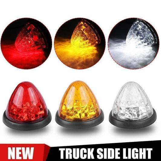 Marker Lights LED Beehive Cone Amber Red White Truck Trailer RV Round Side Lamp