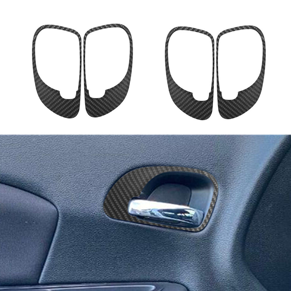 4Pcs Carbon Fiber Door Handle Frame Cover Trim for Chrysler 200 2011-2014