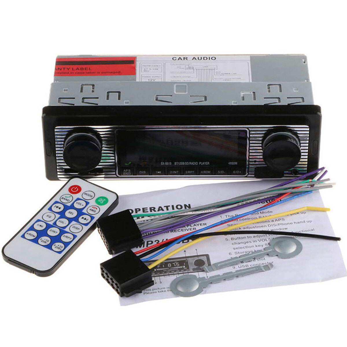 Bluetooth Car Stereo Audio In-Dash FM Aux Input Receiver USB MP3 Radio Player