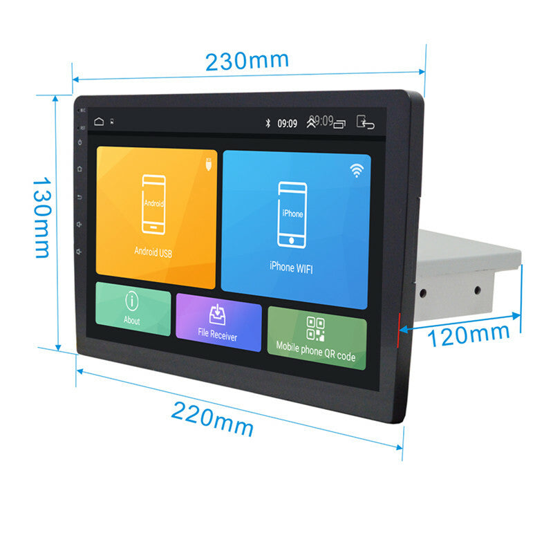 9 Android 1DIN 1+16G Adjustable Car Radio Multimedia GPS Navigation Host Player