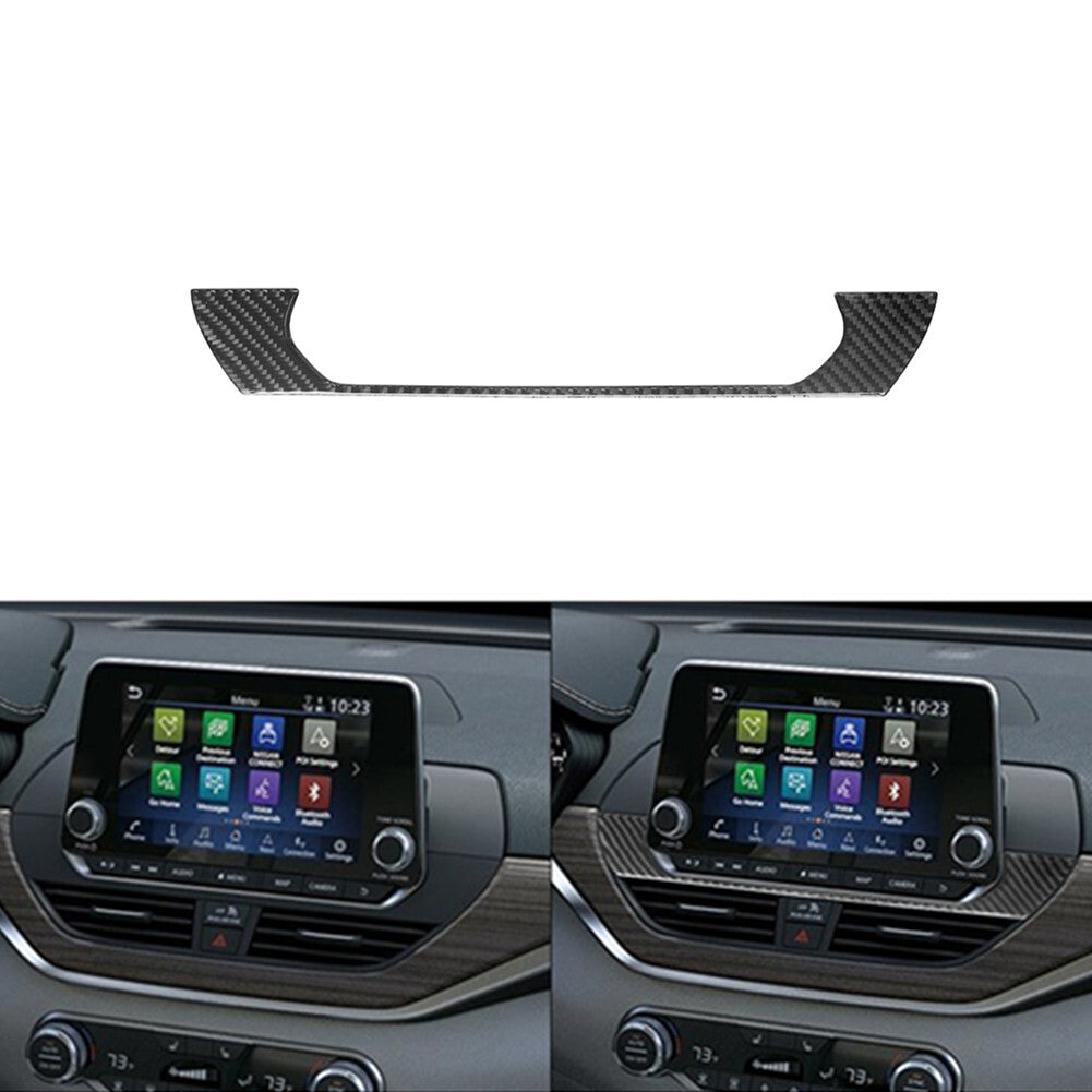 Carbon Fiber LCD Screen Below Frame Cover Trim for Nissan Altima 2019-2022