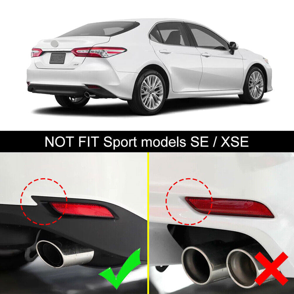 for Toyota for Camry 2018-2023 Chromed Rear Bumper Fog Light Lamp Frame Cover Trims