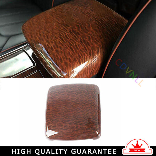 Inner Console Storage Box Cover Trim Fit for Nissan Armada Y62 17-20 Brown Wood