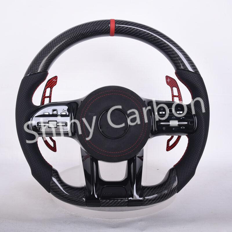 carbon fiber steering wheel suitable for Mercedes -AMG C63, E63, G63 GT, S63, CL63, GLE, G550.