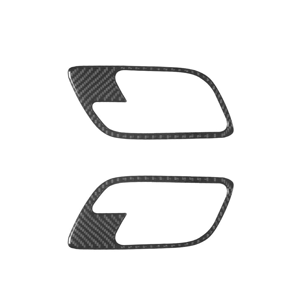 2Pcs Carbon Fiber Rear Door Handle Cover Trim For Silverado/tahoe/ for sierra 2007-14