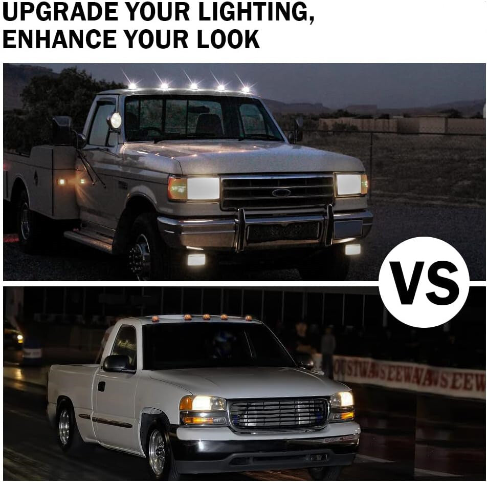 5X Smoke White Cab LED Roof Top Marker lights For 2011-2024 for Ram 1500 2500 3500