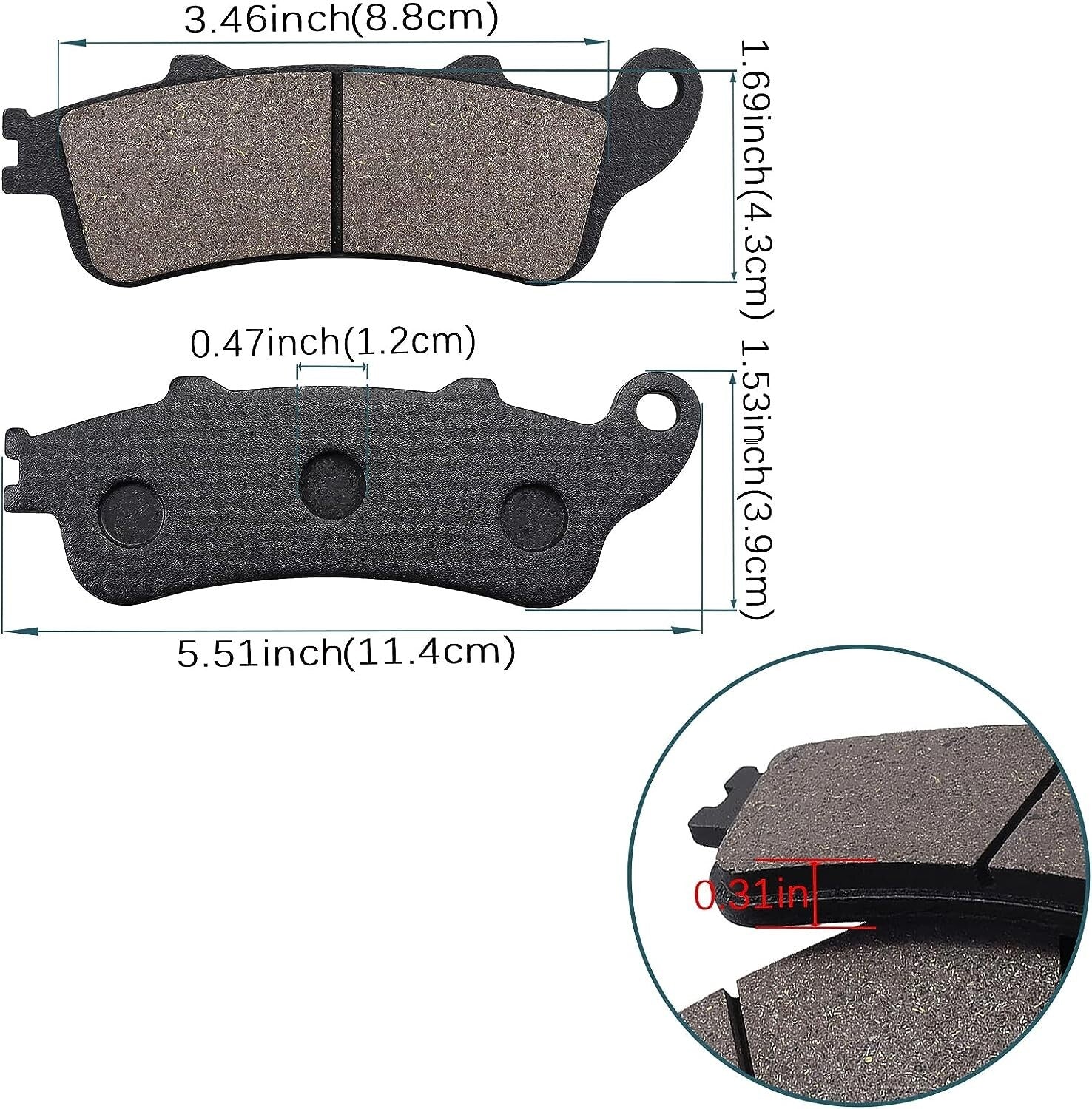 Brake Pads for Honda NT 650 700 S 1300 ST 1100 1300 VFR 800 XL 1000 VTX 1800