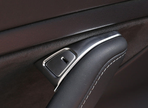 for Tesla Model 3 2017-23 Silver Inner Door Lock Switch button Frame Cover Trim