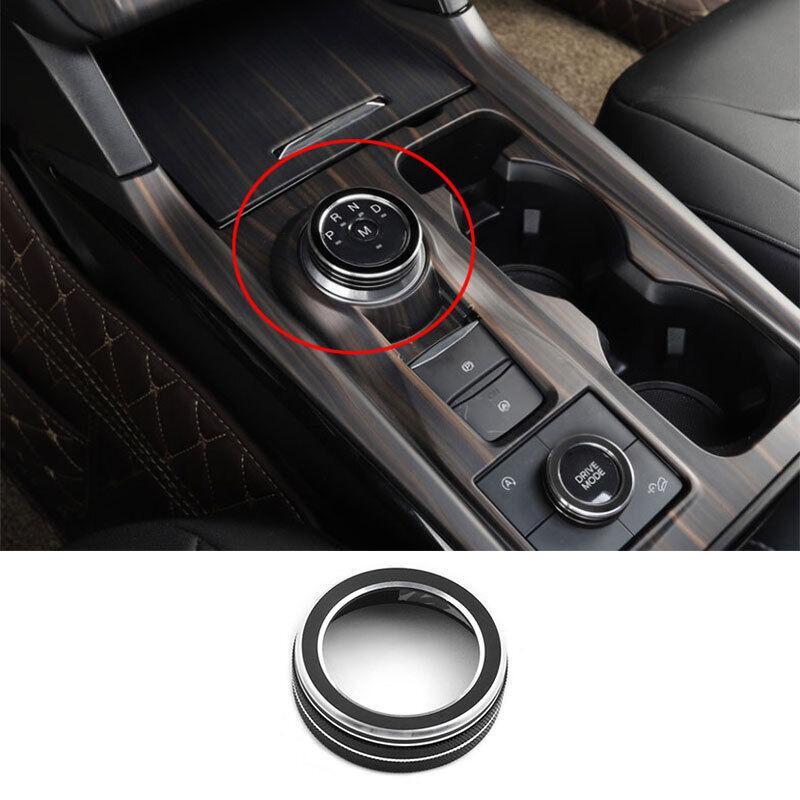 Console Gear Shift Knob Cover Ring 1X for Ford Explorer 2020-2022 Black Aluminum
