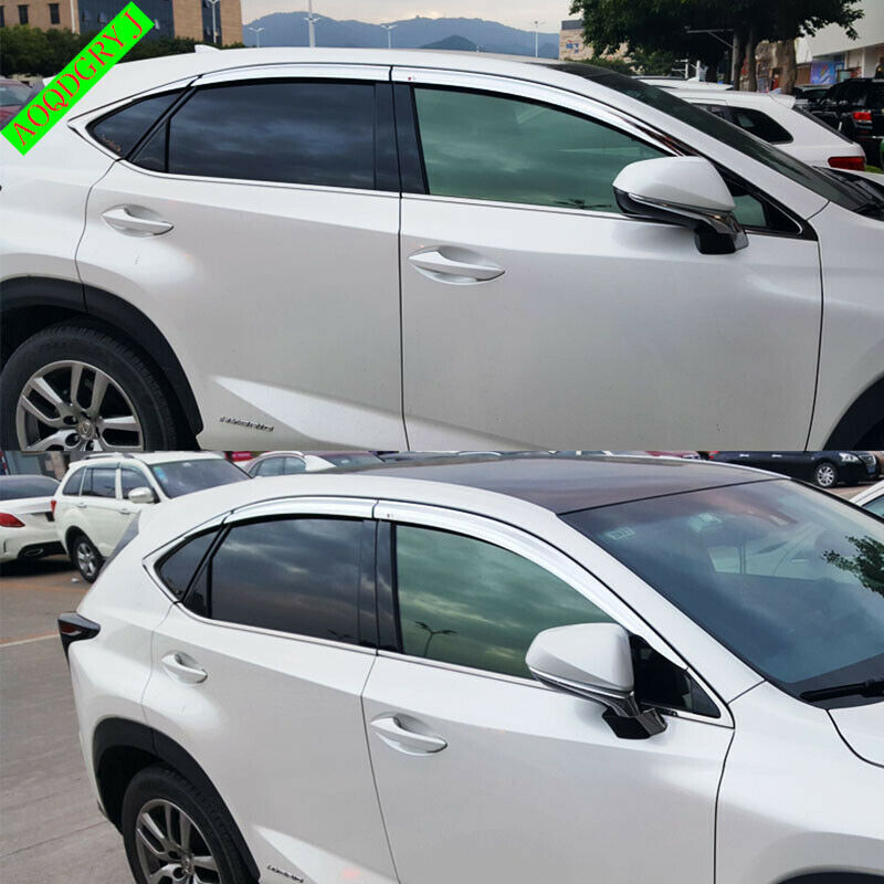 6P Window Visor Vent Sun Shade Rain Guard Cover for Lexus NX300h 200t 2014-2020