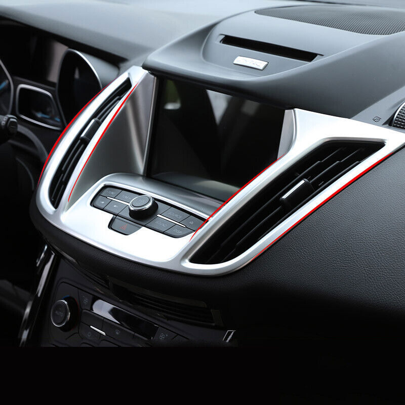 for Ford Kuga Escape 2017-2019 Matte Front Dashboard Navigation Frame Cover Trim