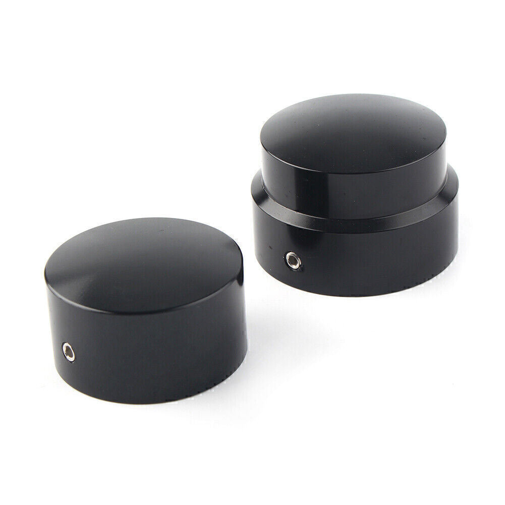 for Harley 2015-Later XG 2008-up XL Dyna Black Rear Axle Nut Cover Cap Sets